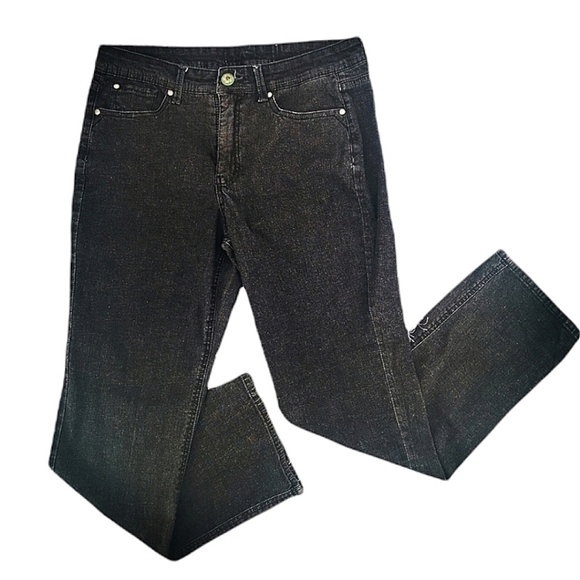 Gloria Vanderbilt Denim - Mom Pants High Rise Gloria Vanderbilt Women's 12 Vtg Black Five Pocket D…